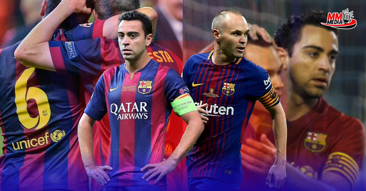 Xavi and Iniesta, who once powered Barcelona's midfield